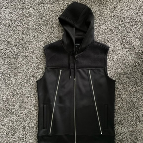 INC International Concepts Other - International Concepts INC Black Hoodie Vest with Zippers